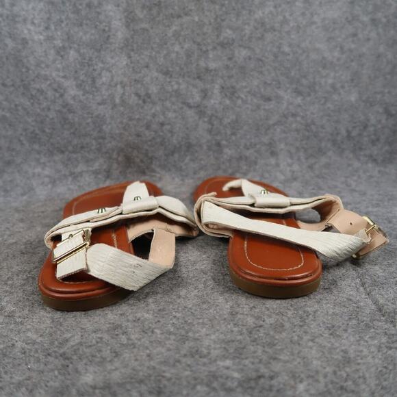 Joe Boxer Shoes Womens 8 Sandal Slingback Casual Flat Comfort Buckle Strap White - Picture 4 of 11